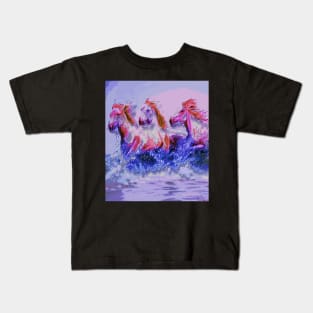 horses at the beach Kids T-Shirt